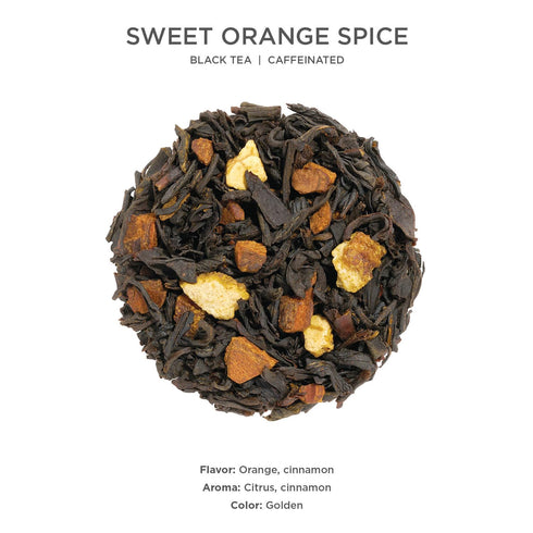 35-50 Tea Forte Sweet Orange Spice Premium Loose Leaf Caffeinated Black Tea Blend Canister, Makes Cups