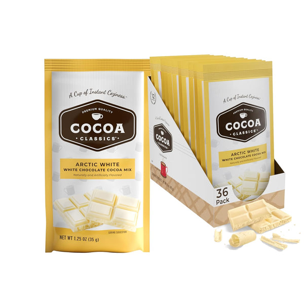 Cocoa Classics Arctic White Cocoa Mix, Hot Chocolate, Made with Nonfat Milk,