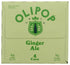 4pk, 12 OLIPOP Ginger Ale Prebiotic Soda FZ