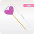 Cupcake Toppers 30Pcs Set, GUCUJI Funny Purple Heart DIY Glitter Mini Birthday Cake Decorations