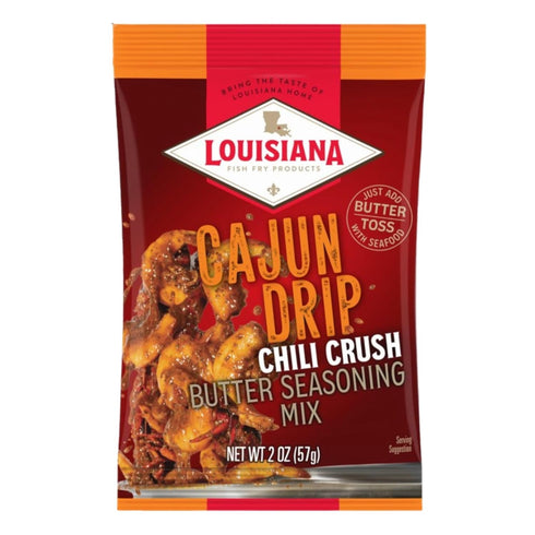 2oz Pack Louisiana Fish Fry Cajun Drip Bag - Seafood Seasoned Butter Sauce - Elevate your boiled seafood game
