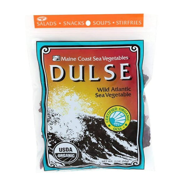 Maine Coast Sea Vegetables Organic Dulse Whole Leaf Bag - Nutritious Seaweed Snacks, 2 Oz