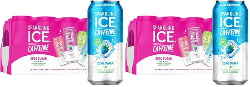 Sparkling Ice Caffeine Variety Pack,Flavored Sparkling Water,Zero Sugar,with Vitamins and Antioxidants,16 fl