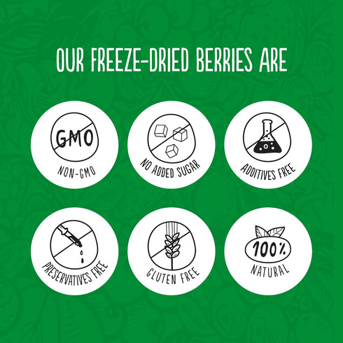 Super Garden Freeze Dried Raspberries, 0.88oz | 100% Pure Raspberry | No Added Sugar | Perfect for Snacking, Topping,