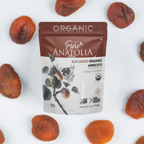 Pure Anatolia Turkish Organic Dried Apricots - Sun Dried Apricots No Sugar