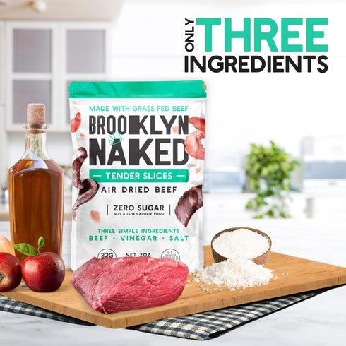 Brooklyn Biltong Air Dried Beef Snack, South African Jerky (8 oz, Pack of 1) - Whole30, Paleo, Keto, Gluten Free, Sugar