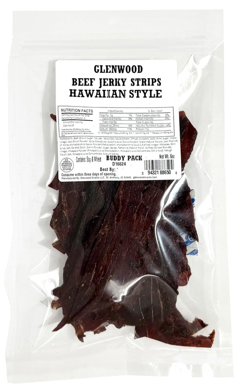 Glenwood Snacks Glenwood Beef Jerky Tender Beef Jerky Buddy Pack Beef Jerky Strips 6