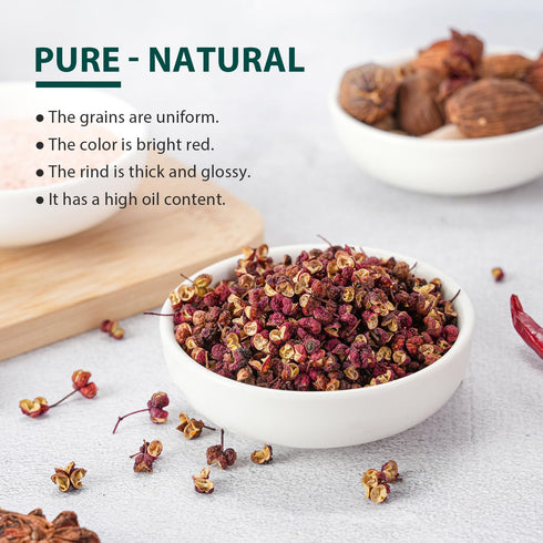 6oz(170g), Soeos Sichuan Peppercorns, Authentic Szechuan Peppercorns, Less Seeds, Numbing and Tingle Flavor, Whole