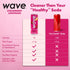 |12 Pack WAVE Organic Sparkling Drink | Low Calorie Drink, Strawberry Lemonade Lightly Carbonated | Great Natural Soda