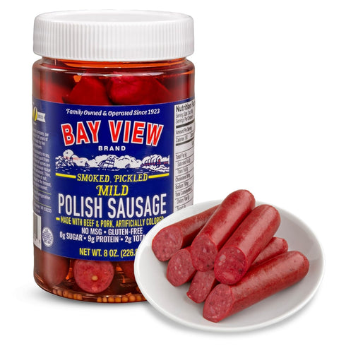 Bay View Smoked Pickled Polish Sausage, No MSG, Gluten Free, No Soy,