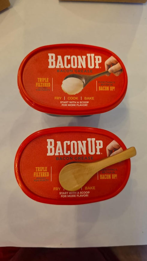 14 (3-pack) Bacon Up Bacon Grease for Cooking - Ounce with spoon