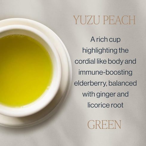 50 Count Rishi Tea Yuzu Peach Green Tea - Organic Loose Leaf Green & Herbal Blend, Naturally Sweet & Low Caffeine