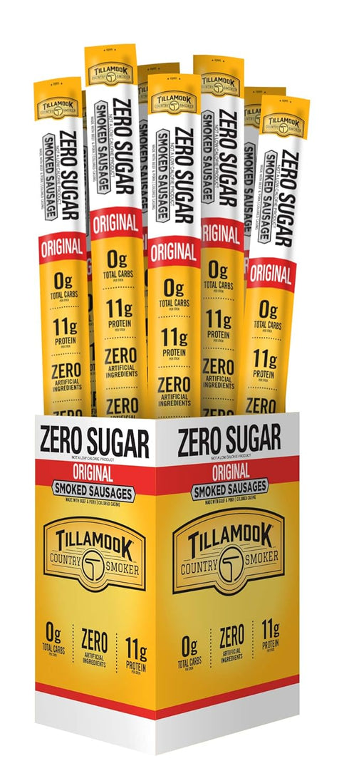 Tillamook Country Smoker Keto Friendly Zero Sugar Smoked Sausages, Original, 1.25 Ounce,