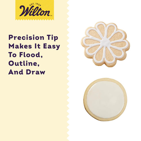 Wilton Cookie Icing, Fast-Drying Squeeze Bottle, 7.5 oz, White, for Decorating Cookies