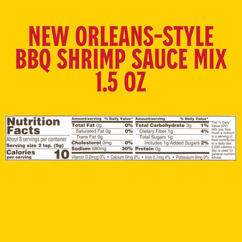 1.5 Oz, Pack 12 Louisiana Fish Fry Products BBQ Shrimp Sauce Mix