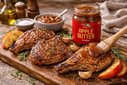 2 19 Green Jay Gourmet Low Sugar Apple Butter - All-Natural, Gluten-Free Fruit Spread - Apple Spread with Apples