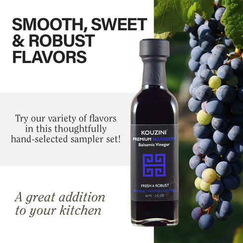 60ml 6 pack Kouzini Ultra Premium Balsamic Vinegar, Aged Balsamic Vinegars from Modena, Italy, Premium, Smooth