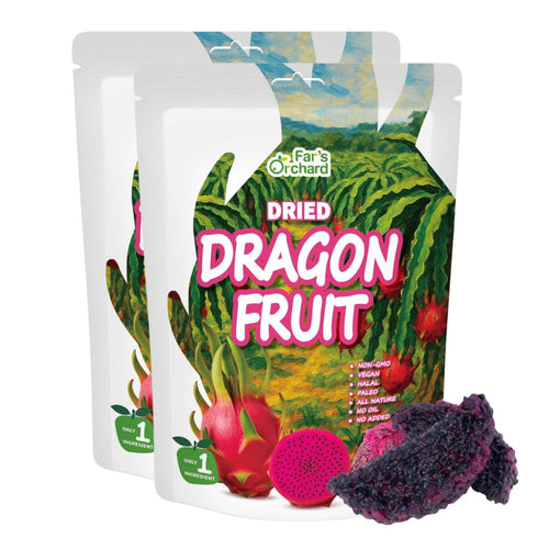 FAR'S ORCHARD Fars Orchard Dried Dragon Fruit Snacks 3oz, All Natural Dragon Fruit, No