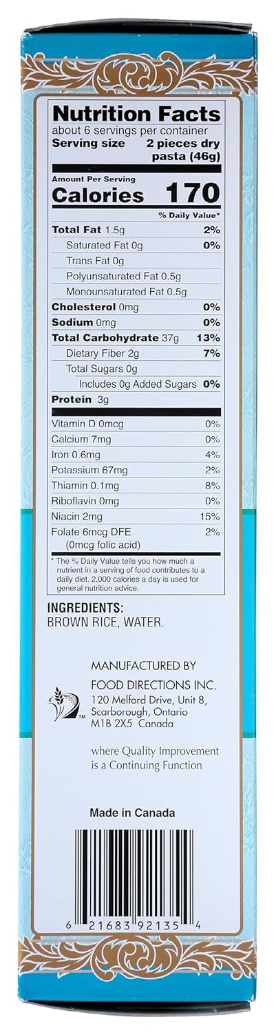 Tinkyada 10 oz Brown Rice Lasagne w/ Rice Bran