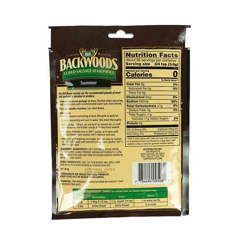 Summer 5 Lbs. LEM Backwoods Sausage Cured Sausage Seasoning
