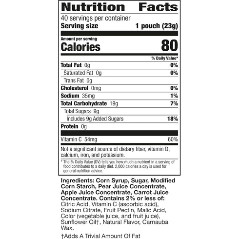 Pack, 40 32 oz Mott's Fruit Flavored Snacks, Apple Orchard, Gluten Free Snack, Family Ct