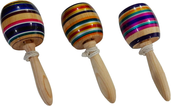 border merchant Balero Multi-Color Wood Mexican Traditional Toy Mexico Family 3 Pack