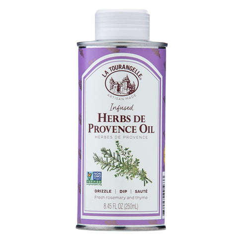La Tourangelle Herbs De Provence Infused Sunflower Oil, 8.45 fl oz for Cooking, Vinaigrettes & Dipping Sauces