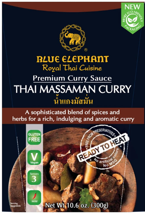 Blue Elephant Royal Thai Cuisine Massaman Curry Sauce, 300g, Gluten-Free