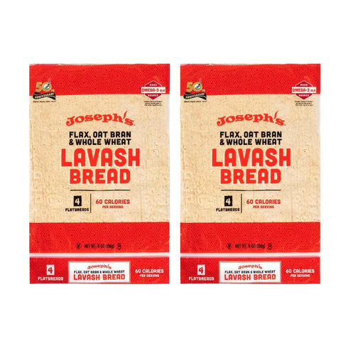 Joseph's Bakery Lavash Bread, Flax Oat Bran & Whole Wheat, Reduced Carb,