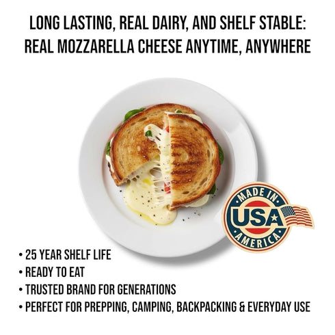 Mozzarella Mozzarella 8 oz #2.5 Future Essentials Freeze Dried Shredded Cheese Real Dairy Cheese Shredded Long Shelf