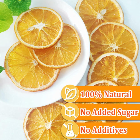 4.23oz Dried Orange Slices, Dehydrated Orange Slices for Cocktail Garnish and Mixology, No Sugar Added Natural Dried