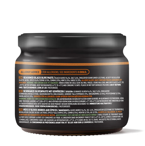 12 Oz (340g) Marmarabirlik, Black Olives Spread Spicy, Turkish Olive Paste & Tapenade, Gourmet Mediterranean Flavor