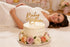 lvbeybc Gold Baby in Bloom Cake Topper,Baby Shower Cake Sign,Pregnancy Reveal,Acrylic Baby shower Cake Side
