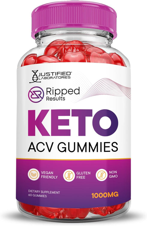 (3 Pack) Gummies 1000MG Gummies B12 180 Gummys Ripped Results Keto ACV Advanced Formula Ripped Results Keto Apple Cider