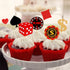 Boao 48 Pieces Poker Theme Party Decorations, Cupcake Toppers and Las Vegas Cake Decorations for Birthday Favors