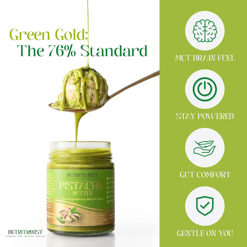 Betritionist 76% 0 boost,9oz,Made Pistachios Cream,Naturally Sweet calorie sugar, Clean energy with MCT oil, Dairy