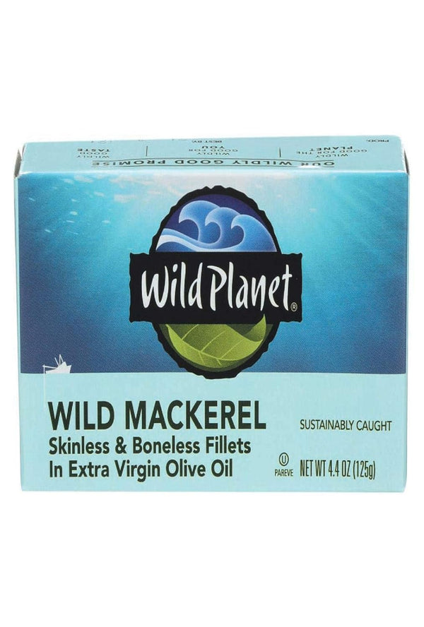 Wild Planet Mackerel Wild Fillet in Extra Virgin Olive Oil, 4.40 oz