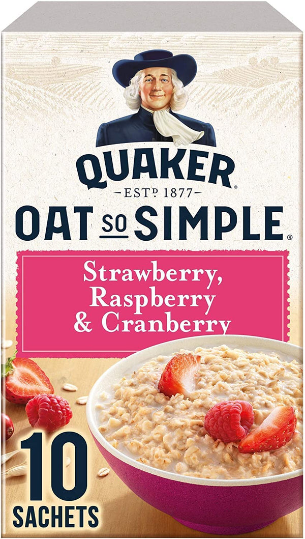 Quaker Oats Quaker Oat So Simple Strawberry, Raspberry & Cranberry 10 x 33,9g -