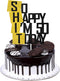 Funny So Happy I'm 50 Today Cake Topper, Glitter Fabulous Fifty Years Birthday Cake Décor for 50th Birthday Party