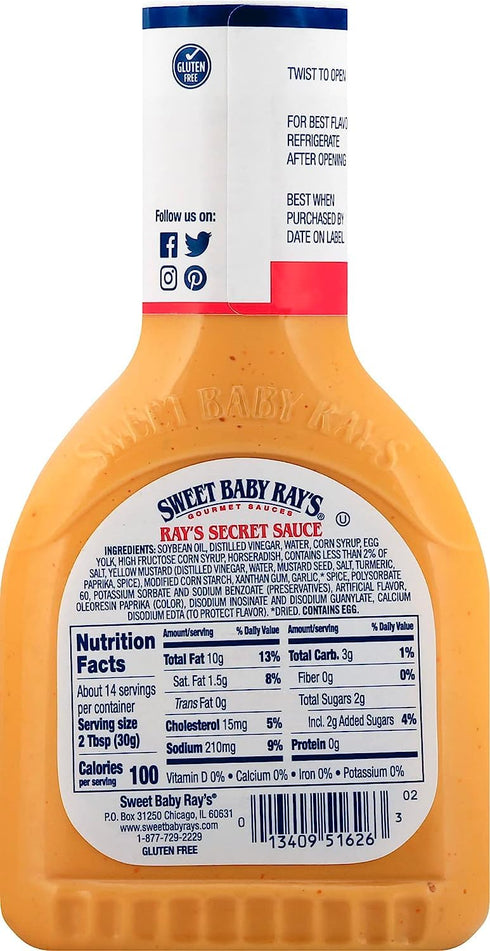 Pack Sweet Baby Ray's Variety Dipping Sauces (Secret + Honey Barbecue)