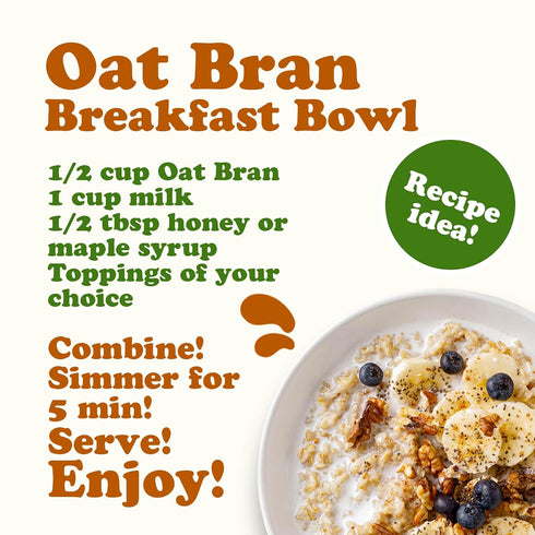 3 Food to Live Gluten Free Organic Oat Bran, Pounds A Nutritional Powerhouse High Fiber Hot Cereal, Milled from High