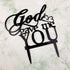 God Gave Me You Wedding Cake Topper, Party Decoration (Black)