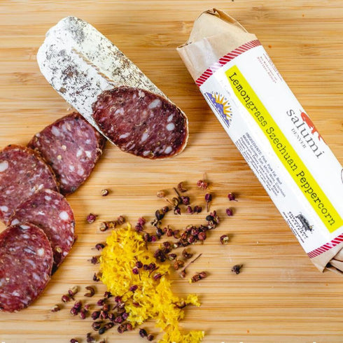 4.5 oz il porcellino salumi Lemongrass Szechuan Peppercorn Salami