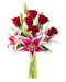 KaBloom - Adore Her Mixed Bouquet of Red Roses and Pink Lilies
