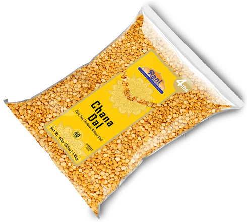 64oz (4lbs) 1.81kg Rani Chana Dal (Split Desi Chickpeas without skin) Bulk ~ All Natural | Gluten Friendly | NON-GMO |