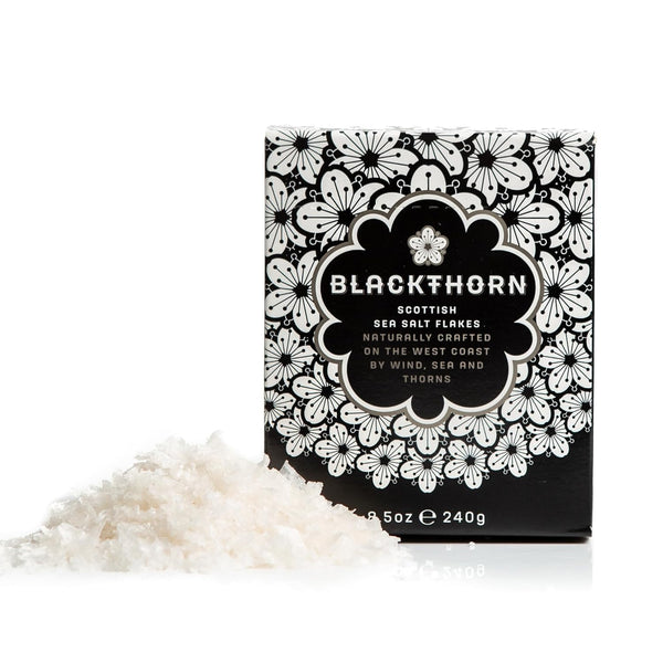 Blackthorn Scottish Gourmet Sea Salt Flakes - Natural and Unrefined, 8.5oz Box