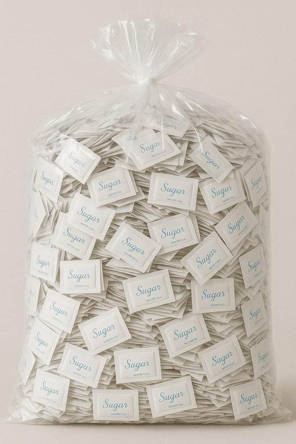 Generic Premium Sugar Packets - 500 Count Individual Packets