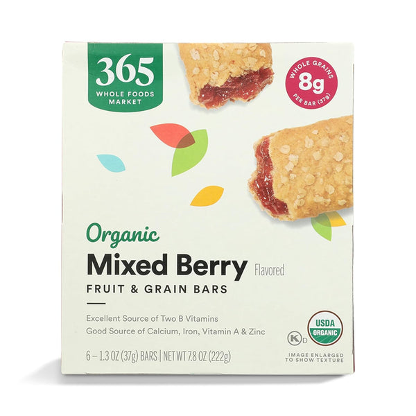 365 by Whole Foods Market, Organic Mixed Berry Cereal Bar 6 Count,