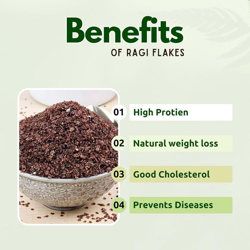 450g (0.99 lbs) Danodia Foods Finger Millet Flakes (Ragi) | Gluten-Free & Non-GMO | Traditional Unpolished Millet