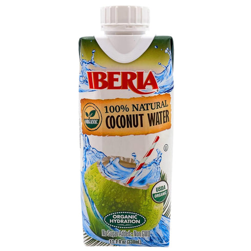 100% 11.1 oz. (Pack 24) Iberia Pure Organic Coconut Water, fl.